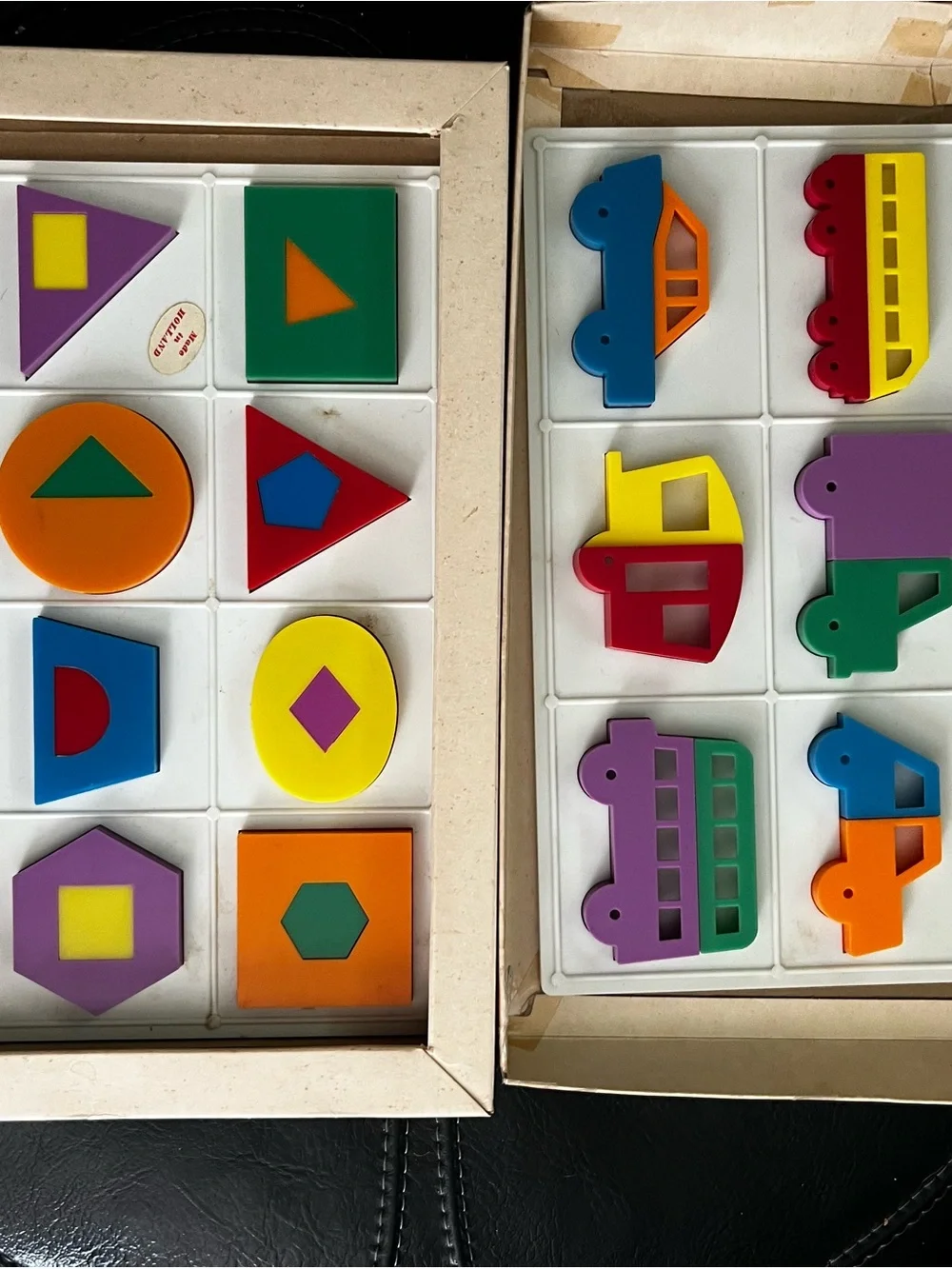 Vintage Transport Puzzle & Shapes Puzzle by Three Worlds